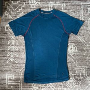 Smartwool 100% Merino Wool Short Sleeve Baselayer NWOT Medium Blue